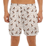 Jack Russell Terrier And Bone Print Men's Split Running Shorts