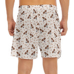 Jack Russell Terrier And Bone Print Men's Split Running Shorts
