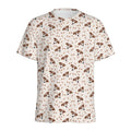 Jack Russell Terrier And Bone Print Men's Athletic T-Shirt