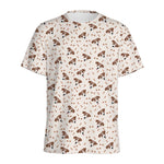 Jack Russell Terrier And Bone Print Men's Sports T-Shirt