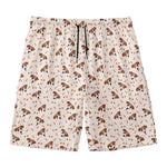 Jack Russell Terrier And Bone Print Men's Swim Trunks