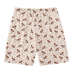Jack Russell Terrier And Bone Print Men's Swim Trunks