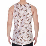 Jack Russell Terrier And Bone Print Men's Velvet Tank Top