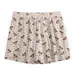Jack Russell Terrier And Bone Print Mesh Shorts