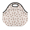 Jack Russell Terrier And Bone Print Neoprene Lunch Bag