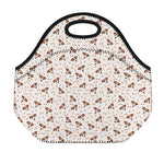 Jack Russell Terrier And Bone Print Neoprene Lunch Bag