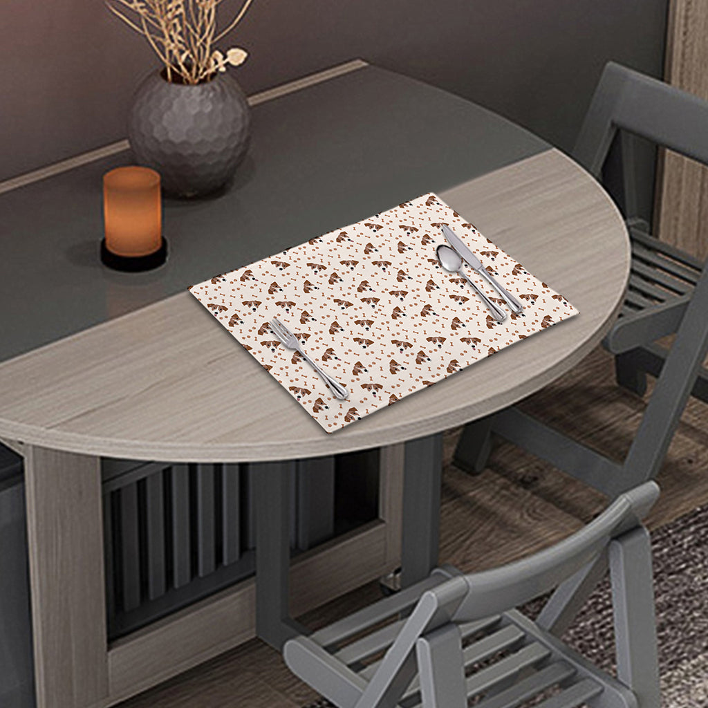 Jack Russell Terrier And Bone Print Placemat