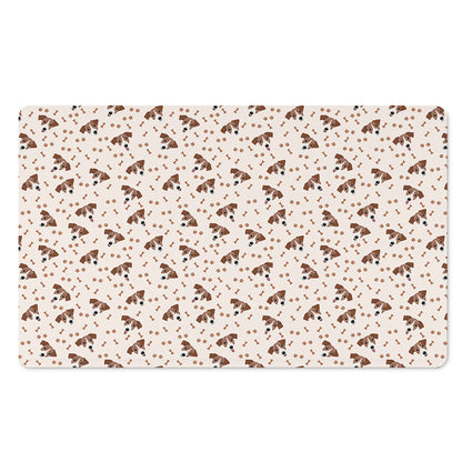 Jack Russell Terrier And Bone Print Polyester Doormat