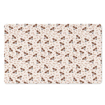Jack Russell Terrier And Bone Print Polyester Doormat