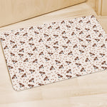 Jack Russell Terrier And Bone Print Polyester Doormat
