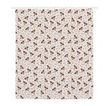 Jack Russell Terrier And Bone Print Polyester Shower Curtain