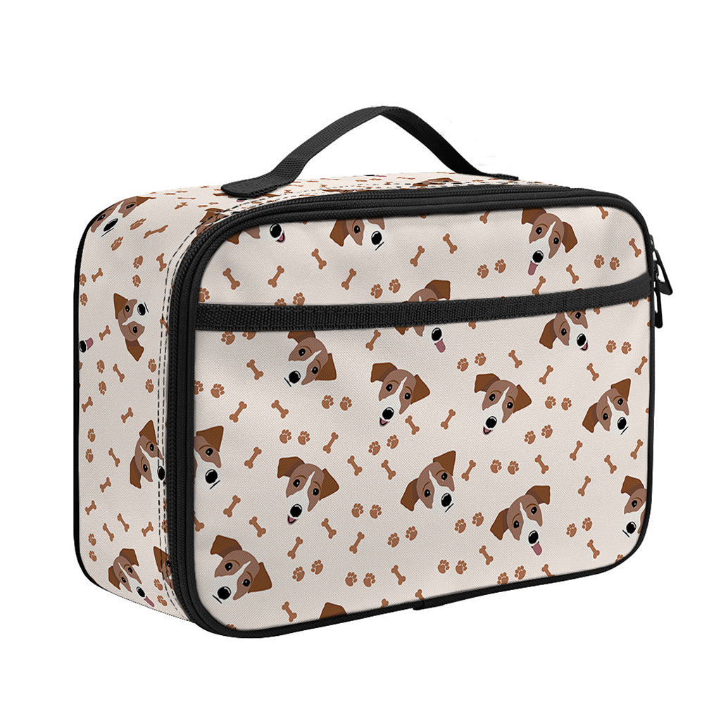 Jack Russell Terrier And Bone Print Portable Lunch Bag