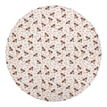 Jack Russell Terrier And Bone Print Round Blanket