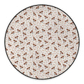 Jack Russell Terrier And Bone Print Round Floor Mat