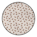 Jack Russell Terrier And Bone Print Round Floor Mat