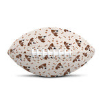 Jack Russell Terrier And Bone Print Rugby Ball