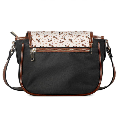 Jack Russell Terrier And Bone Print Saddle Bag