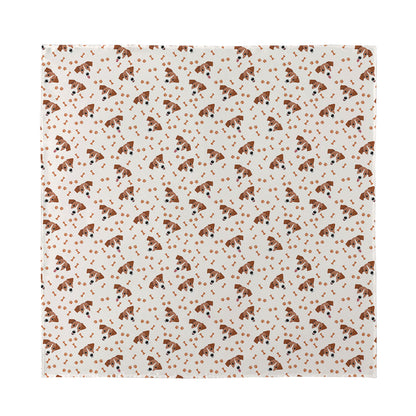 Jack Russell Terrier And Bone Print Silk Bandana