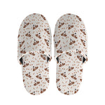 Jack Russell Terrier And Bone Print Slippers