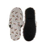 Jack Russell Terrier And Bone Print Slippers
