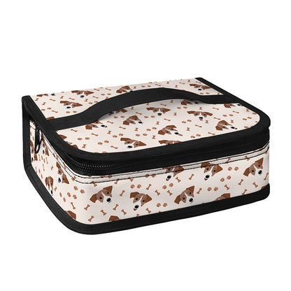 Jack Russell Terrier And Bone Print Small Lunch Bag