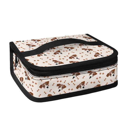 Jack Russell Terrier And Bone Print Small Lunch Bag