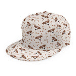Jack Russell Terrier And Bone Print Snapback Cap