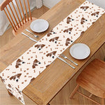 Jack Russell Terrier And Bone Print Table Runner