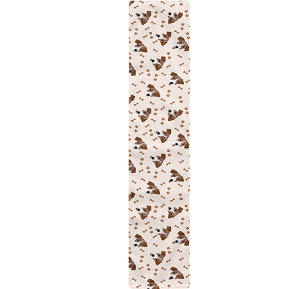 Jack Russell Terrier And Bone Print Table Runner