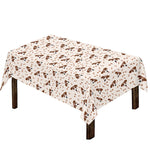 Jack Russell Terrier And Bone Print Tablecloth