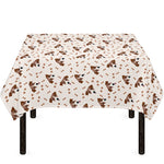 Jack Russell Terrier And Bone Print Tablecloth