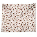 Jack Russell Terrier And Bone Print Tapestry