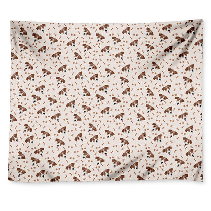 Jack Russell Terrier And Bone Print Tapestry