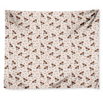 Jack Russell Terrier And Bone Print Tapestry