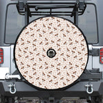 Jack Russell Terrier And Bone Print Tire Cover With Camera Hole