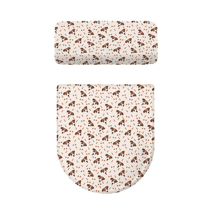 Jack Russell Terrier And Bone Print Toilet Lid And Tank Cover Set