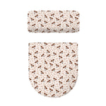 Jack Russell Terrier And Bone Print Toilet Lid And Tank Cover Set