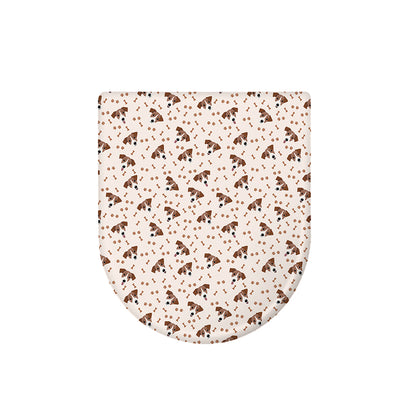 Jack Russell Terrier And Bone Print Toilet Lid Cover