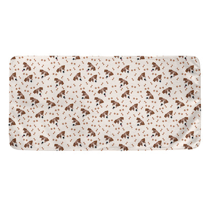 Jack Russell Terrier And Bone Print Towel
