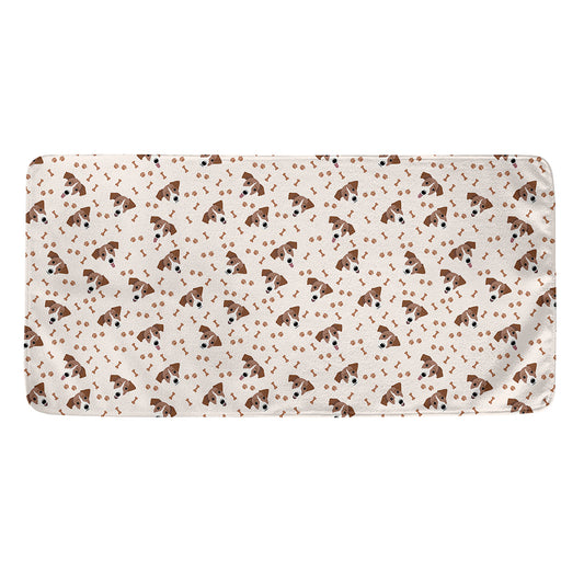 Jack Russell Terrier And Bone Print Towel