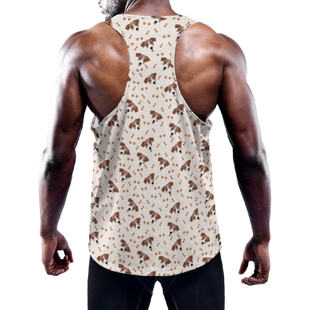 Jack Russell Terrier And Bone Print Training Tank Top