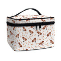 Jack Russell Terrier And Bone Print Travel Makeup Bag