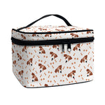Jack Russell Terrier And Bone Print Travel Makeup Bag