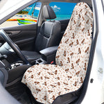 Jack Russell Terrier And Bone Print Waterproof Car Seat Cover