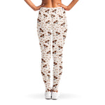 Jack Russell Terrier And Bone Print Women's Leggings