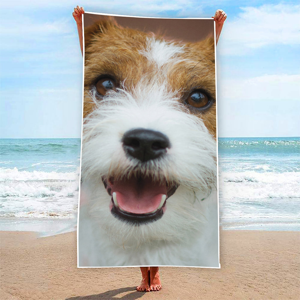 Jack Russell Terrier Portrait Print Beach Towel