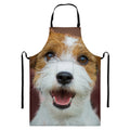 Jack Russell Terrier Portrait Print Bib Apron With Pocket