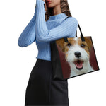 Jack Russell Terrier Portrait Print Canvas Tote Bag