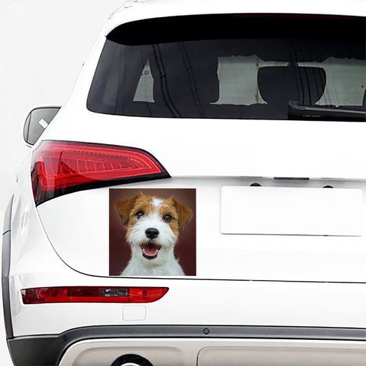 Jack Russell Terrier Portrait Print Car Sticker