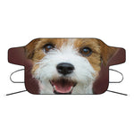 Jack Russell Terrier Portrait Print Car Windshield Snow Cover